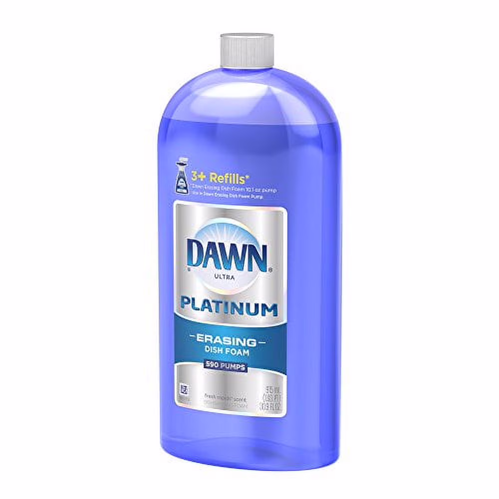 Dawn Platinum Repuesto de Espuma para Lavar Platos, Fresh Rapids, 30.9 Onzas - Thumbnail 6