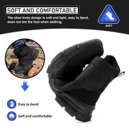 Sogetch Steel Toe Boots for Men Women Comfortable Lightweight Work Boots Indestructible Safety Shoes - Thumbnail 5