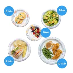 Great Value 8.5 Inch Disposable Paper Plates, 100 Count, Soak-Proof and Microwave Safe - Thumbnail 7