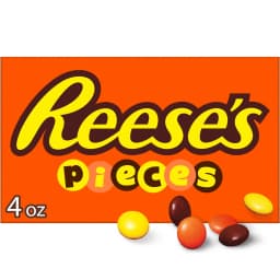 Reese's Pieces Peanut Butter in a Crunchy Shell Candy, Movie Theater Box Candy, 4 oz - Thumbnail 1