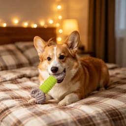 Tough Dog Toys for Aggressive Chewers: Peanut Butter Flavored Long Lasting Dog Bones for Large Dogs, Heavy Duty Nylon & Rubber Dog Chew Toys to Keep - Thumbnail 4