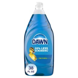Dawn Ultra Dish Soap Liquid, Dishwashing Liquid, Grease Removal, Original, 38oz - Thumbnail 1
