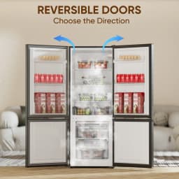 Upstreman 7.1 Cu.ft Bottom Freezer Refrigerator, 2 Door Kitchen Fridge Large Apartment Refrigerator Garage Ready Refrigerator, BM71 Black - Thumbnail 5