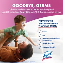 Lysol Disinfectant Spray, Sanitizing and Antibacterial Spray, Deodorizer, Early Morning Breeze, 19 oz (Pack of 2) - Thumbnail 6