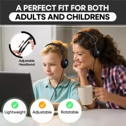 RHEA- Kids Headphones Bulk 5 Pack For School Classroom Student,Black Wholesale Childre - Thumbnail 6