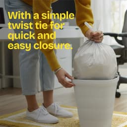 Glad Quick-Tie 4-Gallon Small Trash Bags, Gain Original Scent, 20 Bags, 2 Pack - Thumbnail 6