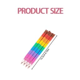 Tyeign Fruit Pole, 24 Pcs Stacking Crayons Stackable Buildable Crayons Colorful Crayon Party Rainbow Pencils for mans' Crayons Coloring Office - Thumbnail 2