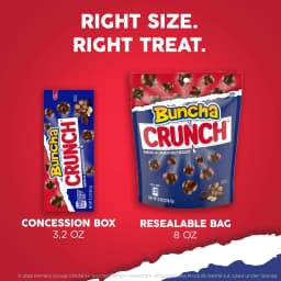 Buncha CRUNCH Candy, Pieces of Creamy Milk Chocolate with Crisped Rice, Movie Theater Candy, Concession Box, 3.2 oz - Thumbnail 6