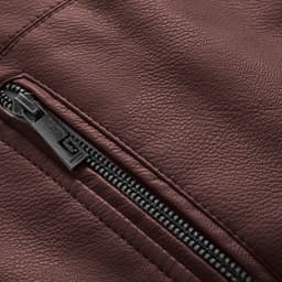 Men's Faux Leather Jacket Waterproof Bomber Jacket Winter Fleece Vintage PU Motorcycle Jacket Zip-Up Cafe Racer Coat - Thumbnail 3