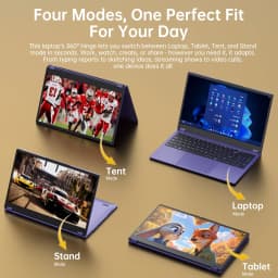 15.6" Touchscreen Laptop FHD Display,Intel Core i3 Processor,8GB RAM 256GB SSD ,Windows 11 Pro MS Office 2024 - Thumbnail 7