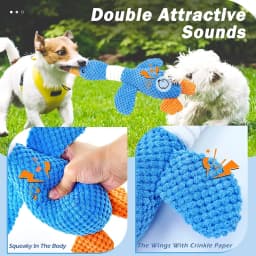 Vitscan Upgraded Goose Indestructible Dog Toys for Aggressive Chewers Small Medium Large Breed, Crinkle Squeaky Dog Toys Plush Dog Toy Puppy Chew - Thumbnail 3