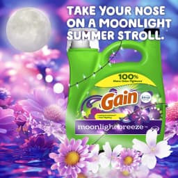 Gain Laundry Detergent Liquid with Odor Fighters, Moonlight Breeze Scent, 154 fl oz, 107 Loads - Thumbnail 8