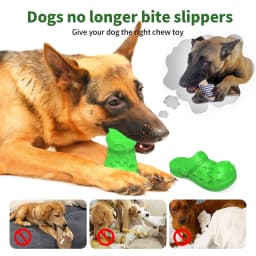 PcEoTllar Dog Toys for Aggressive Chewers Large Breed, Slipper Shape Squeaky Dog Chew Toys for Aggressive Chewers Puppies Medium Large Dogs, Green - Thumbnail 6