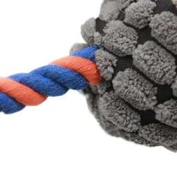 Plush Corduroy Durable Squeaky Knottie Dog Toy for Aggressive Chewers - Thumbnail 4