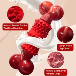 Dog Toys for Aggressive Chewers Bone Dog Toy Interactive Dog Toys for Large Dog Chew Toys for Aggressive Chewers,Dinosam Indestructible Dog Toy - Thumbnail 7