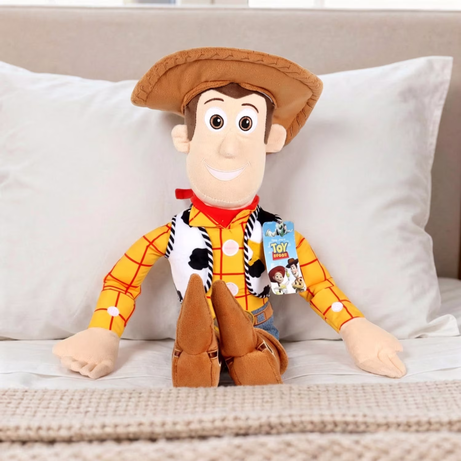 Toy Story Woody Kids Decorative Pillow Buddy, Polyester Velboa, Orange, Disney - Thumbnail 3