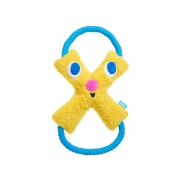 BARK Jinxie Blue Yellow Play Pal Buddy Plush Dog Toy, All Size Dogs - Thumbnail 1