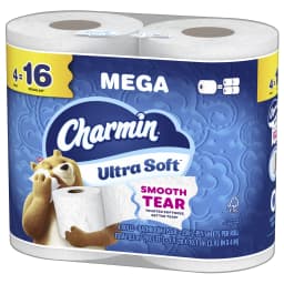 Charmin Ultra Soft Toilet Paper, 4 Mega Rolls, 2-Ply Bath Tissue - Thumbnail 4