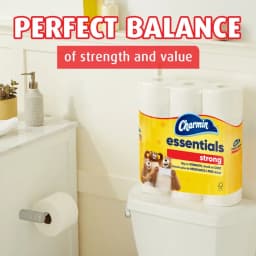 Charmin Essentials Strong Toilet Paper 12 Mega Rolls, 429 Sheets Per Roll - Thumbnail 9
