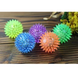 OAVQHLG3B Dog Spiky Ball Toys, Dog Squeaky Chew Balls with Ultra Bouncy, Durable Rubber Dog Toys Ball for Puppy Teething Toys and Pet Cleans Teeth - Thumbnail 4