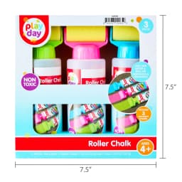 Play Day Roller Chalk Set, 3 Count, Green/Pink/Blue - Thumbnail 6