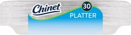 Chinet Classic® Premium Disposable Paper Platters 12 ⅝ x 10", White, 30 Count - Thumbnail 6