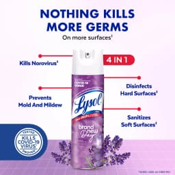 Lysol® Disinfectant Spray, Sanitizing and Antibacterial Spray, Lavender & Cotton Blossom, 12.5 oz - Thumbnail 2