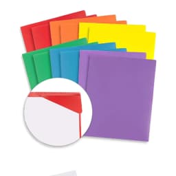 NXUJEUG 2-Pocket Folders, Plastic Folders with Pockets, 1 Pack Heavy Duty Pockets Folder for Document, Letter Size File Folder - Thumbnail 2