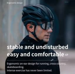 RHEA- Active Noise Cancellation Ipx5 Waterproof On-Ear Wireless Bone Conduction Sport - Thumbnail 3
