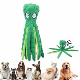 IGEED Squeaky Dog Toys for Aggressive Chewers 12.6 Inch Durable Interactive Plush Puppy Toy with Squeaker Machine Washable Fetch Tug Plaything - Thumbnail 3
