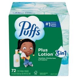 Puffs Plus Lotion Facial Tissue, 1 Mega Cube Box, 72 Tissues Per Box - Thumbnail 10