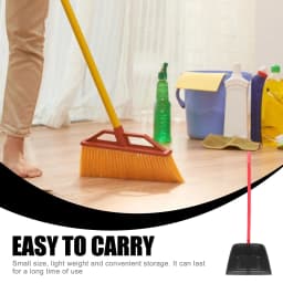 Mobutofu Standing Dustpan with Extended Handle Easy Storage for Home Cleaning Supplies - Thumbnail 3