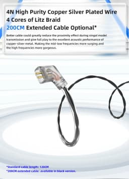 KBEAR Flash Dual Drviers Hybrid In-Ear HiFi Earphones 2m Cable Headphone Music Sport Monitor Wired Headset Earbuds IEMs 3.5MM international standard - Thumbnail 10