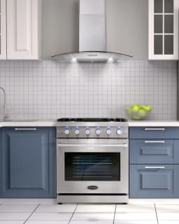 Cosmo 4 Piece Kitchen Appliance Package with 30" Freestanding Gas Range 24" Built-in Integrated Dishwasher French Door Refrigerator & 48 Bottle - Thumbnail 7