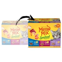Meow Mix Seafood Selections Variety Pack, Wet Cat Food, 2.75 oz Cup (24 Pack) - Thumbnail 2