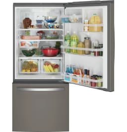 GE GDE21EMKES 21.0 Cu. Ft. Freestanding Bottom Freezer Refrigerator - Thumbnail 2
