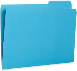 100 Colored File Folders Letter Size 1/3 Cut Tabs - Pastel File Folders, Colorful File Folders Multicolor, Durable 11pt Paper - Thumbnail 5
