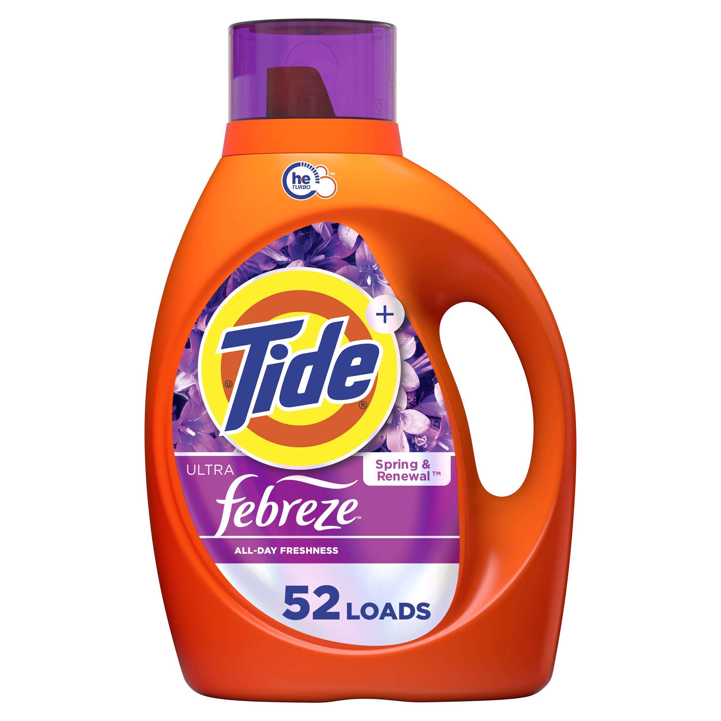 Tide Ultra Febreze Liquid Laundry Detergent , Spring and Renewal Scent, 73 fl oz 52 Loads - Thumbnail 1