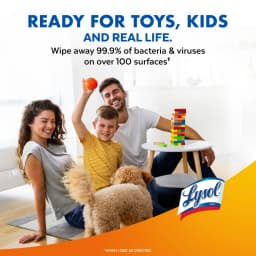 Lysol Disinfecting Wipes, All Purpose Cleaner, Multi Surface Antibacterial Cleaning Wipes, Cleaning Supplies, Mango & Hibiscus Scent, 80 Count - Thumbnail 8