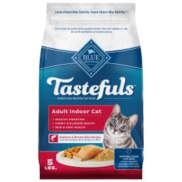 Blue Buffalo Tastefuls Dry Food, Adult Indoor Cat, Salmon and Brown Rice, 5-lb. Bag - Thumbnail 1