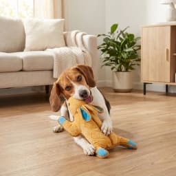 Vibrant Life Brown Bunny Plush Dog Toy with Squeaker, Chew Level 4 - Thumbnail 3