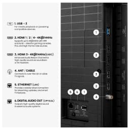 Hisense 65" U6 Pro Series Mini-LED 4K UHD HDR Gaming AI Smart VIDAA TV (65U6SV Pro, 2026 New) - Hi - QLED, Native 144Hz - Thumbnail 22