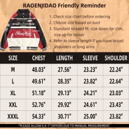 RAOENJADO Men's PU Leather Motorcycle Jacket Vintage Racer Style for Streetwear Red XXL - Thumbnail 6