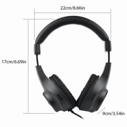 KLYNE- Wired Over Ear Dj Headphones Studio Monitor Stereo Headphone Headset Black Cqzp - Thumbnail 3