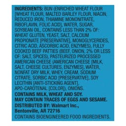 Great Value Cheeseburger Sliders, 11.1 oz, 6 Count (Frozen) - Thumbnail 4