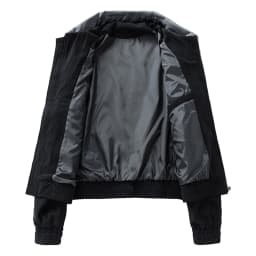 FNFYFH Men Barn Jackets with Faux Leather Collar Big and Tall Bomber Jacket Lightweigh Zip Up Stylish Fall Coat Biker Coats - Thumbnail 3