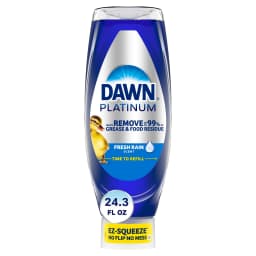 Dawn Platinum EZ-Squeeze Dish Soap Liquid, Dishwashing Liquid, Grease Removal, Fresh Rain, 24.3oz - Thumbnail 1
