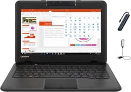 Lenovo 11.6" HD LED Anti-Glare HD Education Laptop, Intel Celeron N3450, up to 2.2GHz, 4GB DDR4, 128GB eMMC, WiFi - Thumbnail 1
