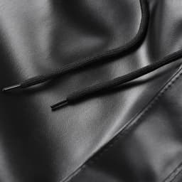 Mens Faux Leather Jackets Full Zipper Drawstring Hooded Long Sleeve Fashion Motorcycle Jacket Black XL - Thumbnail 5