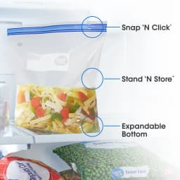 Great Value Freezer Guard Double Zipper Gallon Freezer Bag, 80 Count - Thumbnail 7